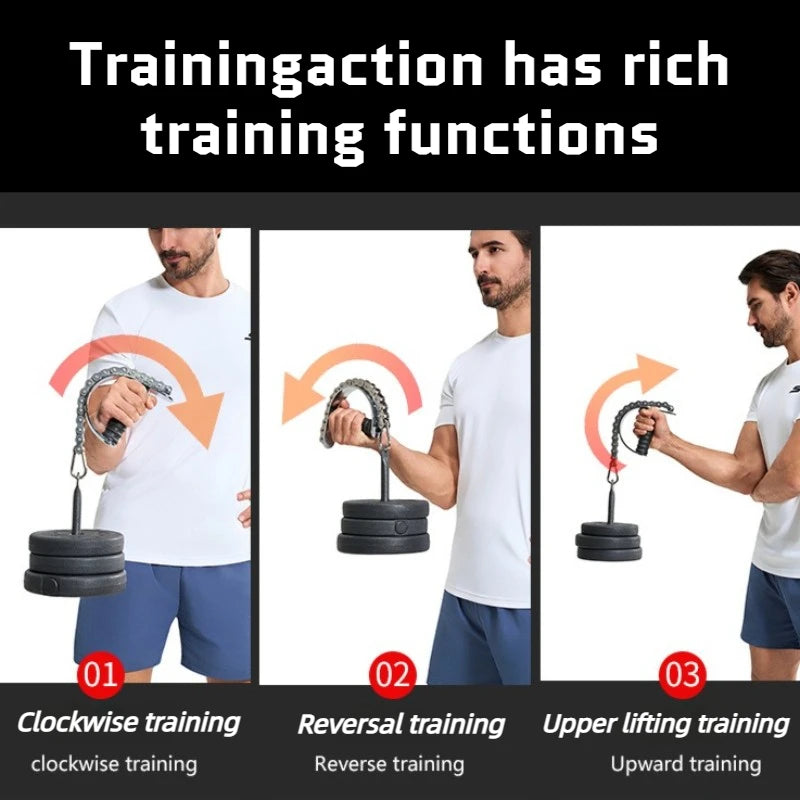 Wrist Strengthener Adjustable Resistance Grip Forearm Trainer Gym Equipment for Barbell Attachment Arm Muscle Training Fitness