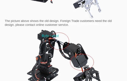Kit de Brazo Robótico de 6 Grados de Libertad, Kit de Brazo Robótico Programable DIY para Arduino Raspberry Pi Robot para UNO/ESP32, Código Abierto y Tutorial