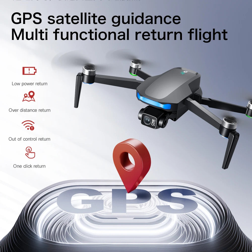 S-X1 MAX 4K Dron profesional con cámara HD cardán de 3 ejes GPS Dron sin escobillas 5G WIFI pantalla Control remoto RC Quadcopter Juguetes