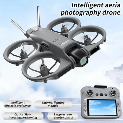 Dron Lenovo Z906 con Cámara Aérea 8K HD, Inteligente, con Sistema Anticolisión, Control Remoto con Pantalla Grande, Plegable, Motor sin Escobillas, GPS