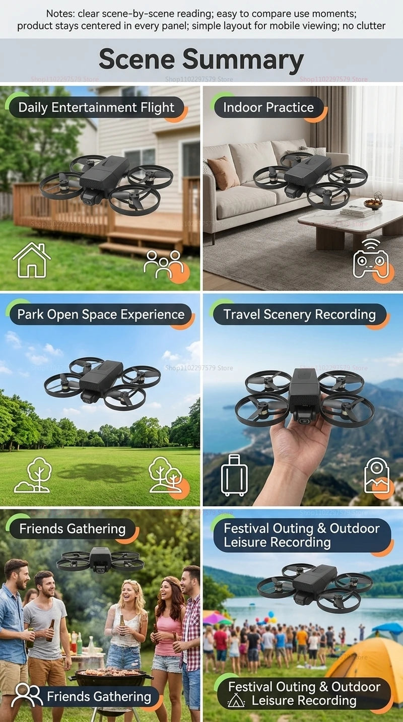 Dron M8 GPS FPV con Cámara 8K, Quadcopter Plegable con Motor sin Escobillas, Evitación de Obstáculos de 360 Grados, WiFi FPV, Retorno Automático RC para Adultos