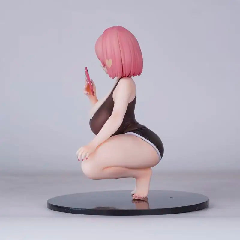 Figura de Chica Anime a Escala 1/6 en Pose Agachada, en Caja, de PVC, Coleccionable, Adorno de Escritorio para Entusiastas de la Colección de Anime para Adultos