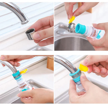 Universal 360° Rotating Faucet Aerator Swivel Water Saving Nozzle Kitchen Sink Faucet Attachment Accessories