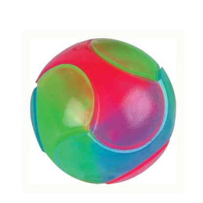 Fun Pet Toys Small Dog Flash Ball Dog Toys Ball TPR Three Color Glowing Elastic Ball Dog Training Throwing The Ball Dogball