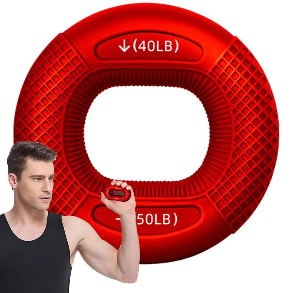 Silicone Finger Strengthener Ring, Hand and Wrist Muscle Trainer Ring, Carpal Expander for Exercise and Fitness