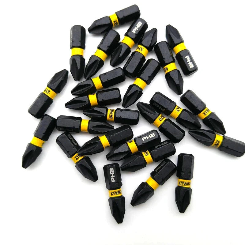 DEWALT DT70555T FLEXTORQ PH2 25mm Impact Screwdriver Bit Set, 25 Pieces, with Mini Storage Box, Fasteners, and Power Tool Accessories