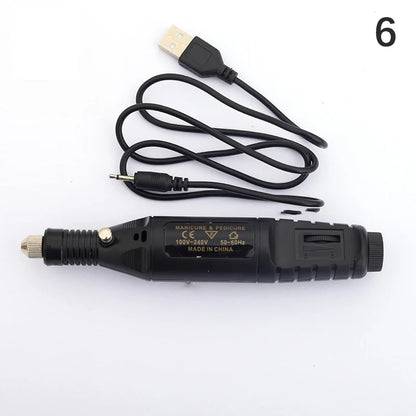 Black Ebony Wood Leather Burnisher Polished Rods, Leather Craft Edge Slicker Tool, Electric Polished Tip Head DIY Rotary Sets