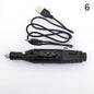 Black Ebony Wood Leather Burnisher Polished Rods, Leather Craft Edge Slicker Tool, Electric Polished Tip Head DIY Rotary Sets