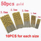 50/100pcs HSS Titanium Coated Twist Drill Bit Set High Speed Steel Metal Drill Bits For Cast Iron Wood High Quality Power Tools