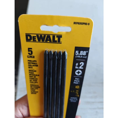 DEWALT DCF6202PH2-5 Drywall Collator Bits 5PC PH2 For DCF620/DCF630/DCF6202 Willow Nail Gun Compatible Power Tool Accessories