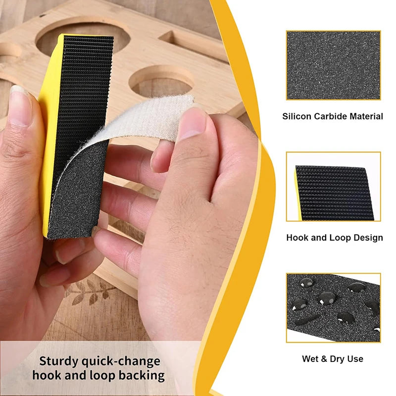 10/20/50 Pcs Detail Micro Sander Kit 3.5 X 1 Inch Hook and Loop Sandpaper Assorted 60-10000 Grits for DIY Crafts Wood Polishing