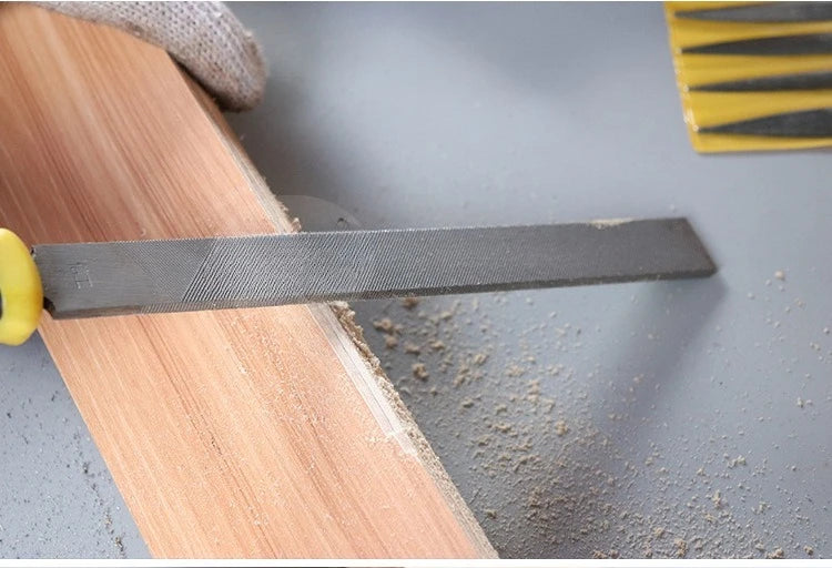 Juego de limas de ajuste de acero de alto carbono para trabajos pesados - Limas de dientes gruesos con mango ergonómico, herramientas para artesanía en metal y bricolaje pesado