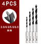 3/5/7PCS 3/4/5/6/7/8/10mm 1/4 Hexagonal Handle Three Pointed Woodworking Drill Bit Set Woodworking Hole Reaming Power Tool