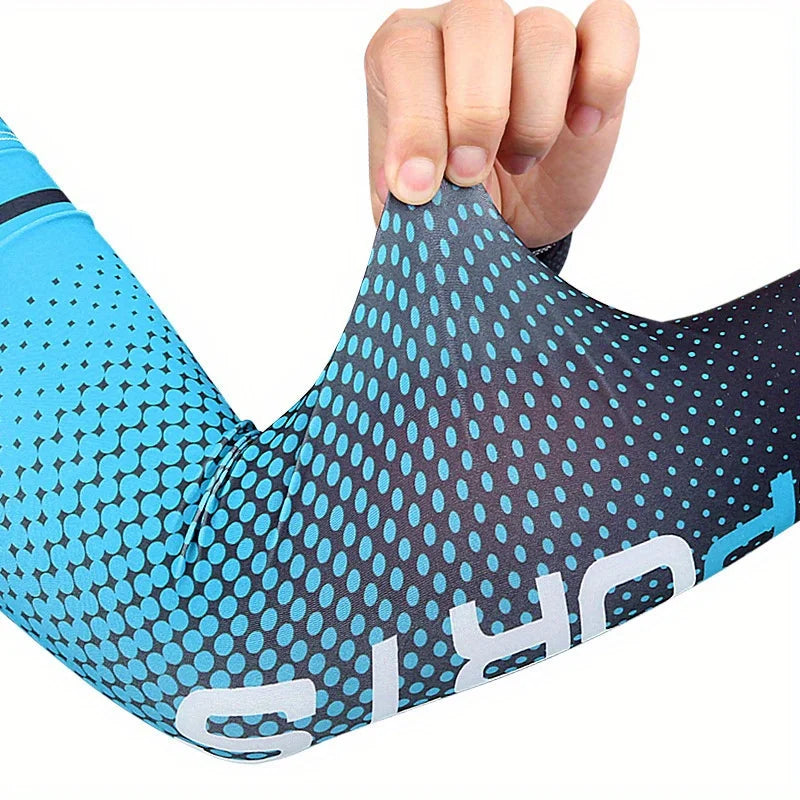 10Pcs Cooling Arm Sleeves, Stylish UV Protection Arm Sleeve Protectors, Breathable Elastic Cooling Covers for Golf Cycling Driving Outdoor Sports, Unisex All Day Comfort