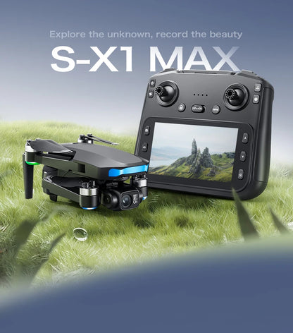 S-X1 MAX 4K Dron profesional con cámara HD cardán de 3 ejes GPS Dron sin escobillas 5G WIFI pantalla Control remoto RC Quadcopter Juguetes
