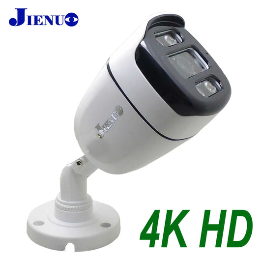 JIENUO-cámara de seguridad CCTV 4K HD AHD, sistema de vigilancia, 1080P, 5MP, impermeable, visión nocturna infrarroja, TVI, para el hogar