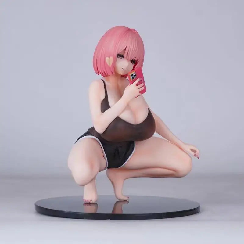 Figura de Chica Anime a Escala 1/6 en Pose Agachada, en Caja, de PVC, Coleccionable, Adorno de Escritorio para Entusiastas de la Colección de Anime para Adultos