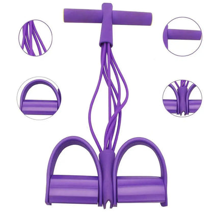 Banda de resistencia de 6 tubos, cuerda de tensión multifunción, bandas de Fitness, extractor de Pedal de Yoga elástico de 6 tubos para ejercicios deportivos en gimnasio