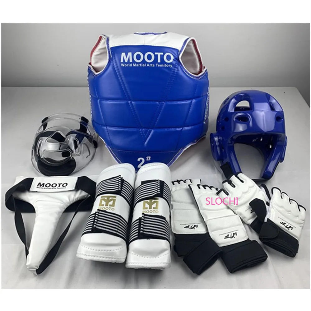 Equipo de Protección para Combate de Taekwondo, Set de Entrenamiento, Equipo de Combate Real, Set de Protección para Artes Marciales de Competición Reforzado