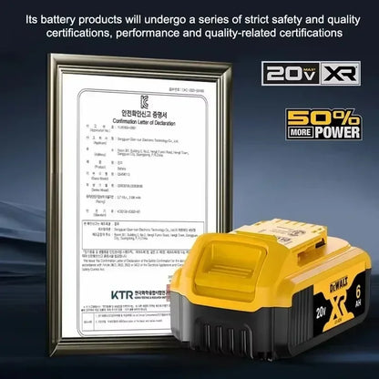 100% Original DEWALT 18V 20V 6.0Ah 5Ah, DCB206, DCB205 With Fast Charging, 20V Lithium Battery, 20V Dewalt Power Tool Battery