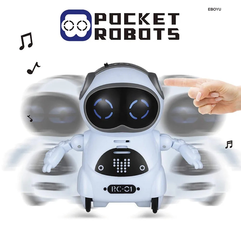 Robot Infantil Interactivo con Voz, Reconocimiento de Voz, Grabación, Canto, Baile y Cuentos, Mini Robot Inteligente de Juguete