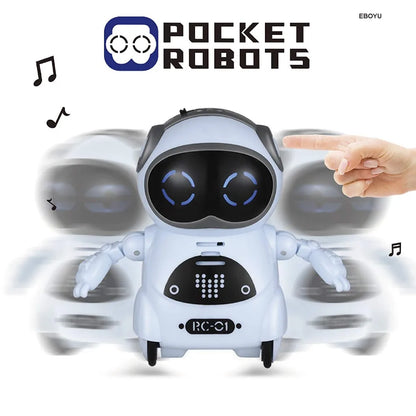 Robot Infantil Interactivo con Voz, Reconocimiento de Voz, Grabación, Canto, Baile y Cuentos, Mini Robot Inteligente de Juguete