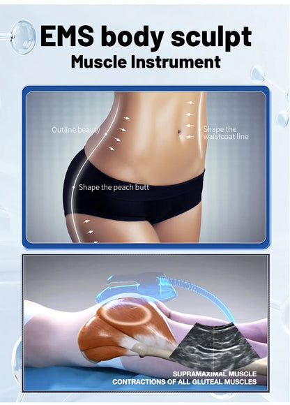 6500W 15 Tesla MYOslim EMS Body Sculpting Machine, Muscle Stimulation Beauty Equipment for Waist, Hip, Abdomen and Body Shaping
