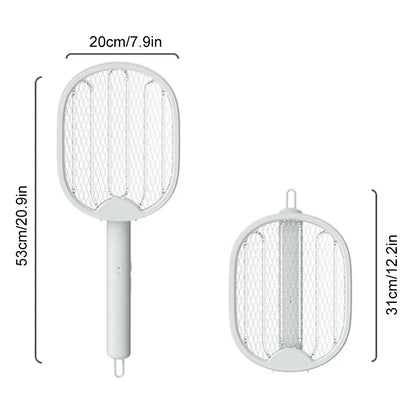 Foldable Electric Mosquito Swatter Mosquito Killer with UV Light USB Rechargeable Electric Bug Zapper Fly Bat Insect Swatter