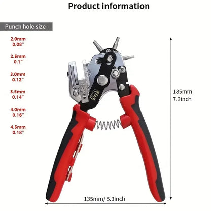 New Design Eyelet Puncher DIY Tool for Watch Straps, Leather Belts, and Household Leathercraft Hole Punch Pliers