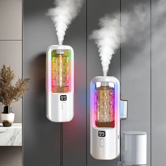 50ml Wall Mounted Aroma Diffuser Essential Oils Diffuser with Time Setting Air Purifying Fragrance Diffusing For Bedroom Toilet