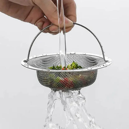 2 Pcs Stainless Steel Kitchen Sink Drain Strainer, Anti-Clogging Food Catcher Filter for Kitchen Sink, Easy to Clean