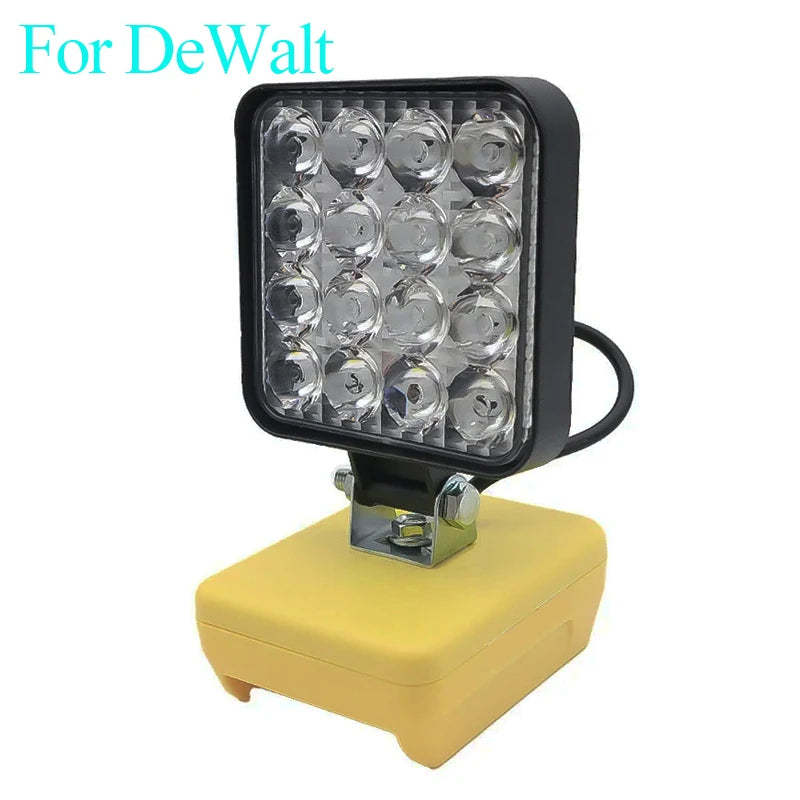 Piezas de herramientas eléctricas para Makita, DeWalt, Bosch, Milwaukee, Ryobi, linterna con batería de litio, luz de trabajo, lámpara de Camping