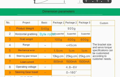 Kit de Brazo Robótico de 6 Grados de Libertad, Kit de Brazo Robótico Programable DIY para Arduino Raspberry Pi Robot para UNO/ESP32, Código Abierto y Tutorial