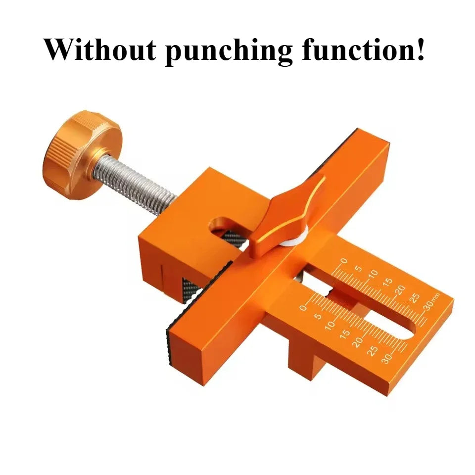 2 in 1 Cabinet Door Installation Positioner, 6/8/10mm Rebounder Punching Mounting Jig for Wardrobe Cabinet Door Panel Installation
