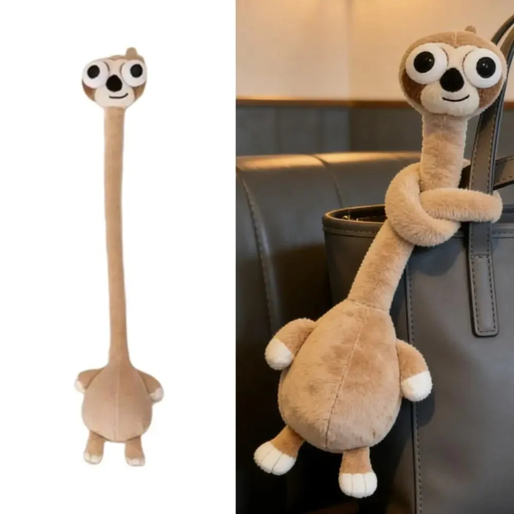 Llavero de Peluche de Pollo de Cuello Largo con Diseño Divertido, Color Blanco, Estilo Lindo, Colgante de Jirafa para Bolso, 40CM, Regalo Creativo