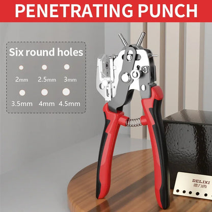 New Design Eyelet Puncher DIY Tool for Watch Straps, Leather Belts, and Household Leathercraft Hole Punch Pliers