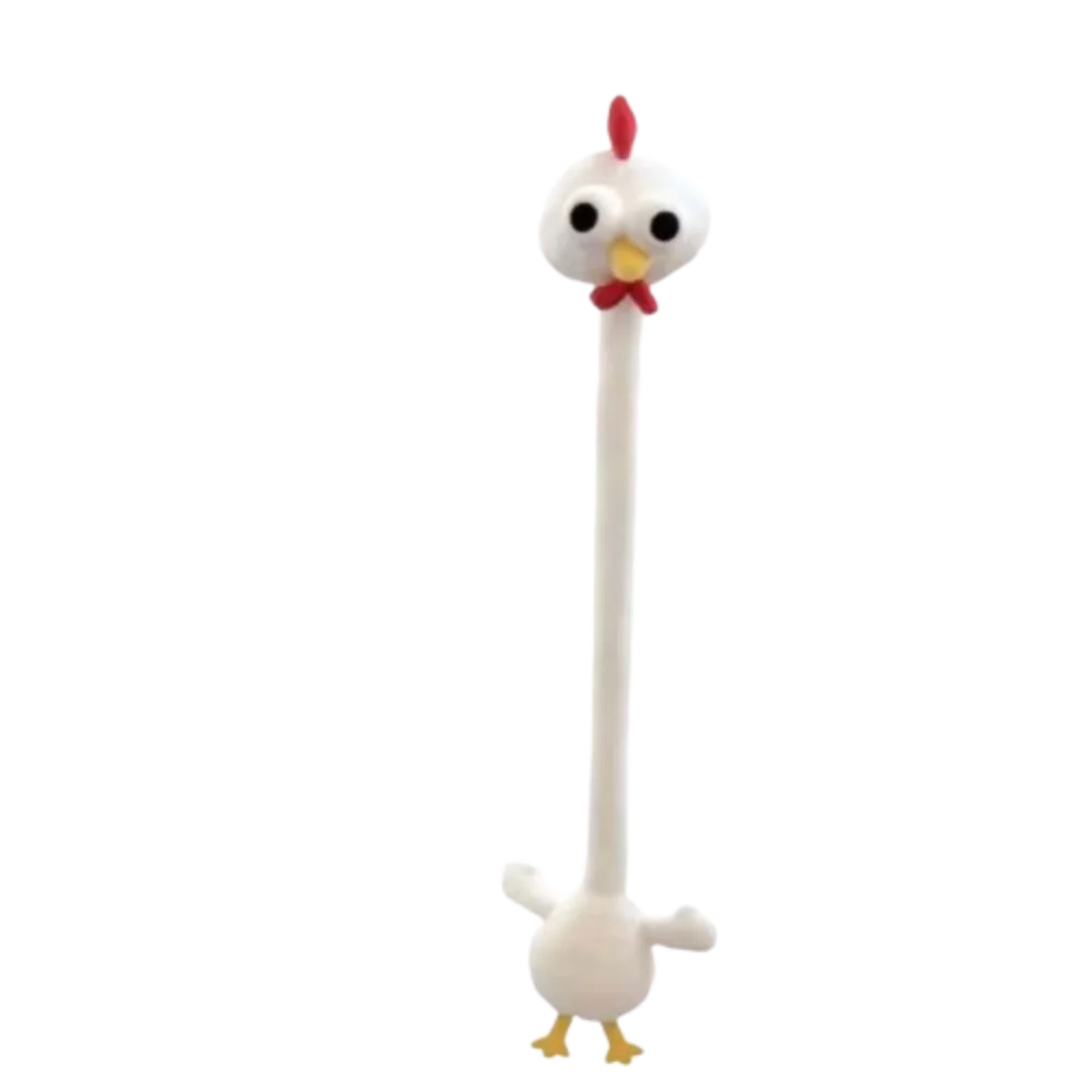 Llavero de Peluche de Pollo de Cuello Largo con Diseño Divertido, Color Blanco, Estilo Lindo, Colgante de Jirafa para Bolso, 40CM, Regalo Creativo