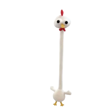 Llavero de Peluche de Pollo de Cuello Largo con Diseño Divertido, Color Blanco, Estilo Lindo, Colgante de Jirafa para Bolso, 40CM, Regalo Creativo