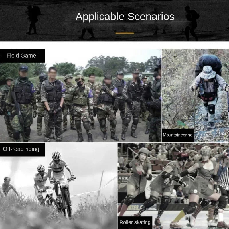 Outdoor Tactical Protective Gear Knee Pads Elbow Pads For Outdoor Cycling Mountaineering And Hiking Protection Sports