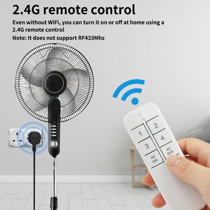 Enchufe inteligente WiFi con enchufe del Reino Unido, enchufe con control remoto inalámbrico, control por aplicación eWeLink, temporizador y cuenta regresiva, funciona con Alexa y Google Home.