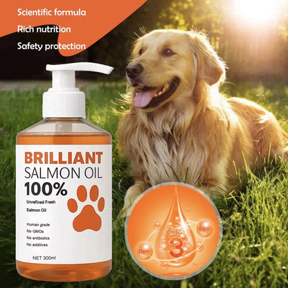 Aceite de Salmón de Grado Humano (500ml, 300ml, 200ml, 100ml) para Perros y Gatos Suplemento de Ácidos Grasos Omega 3 para una Salud y Nutrición Óptimas