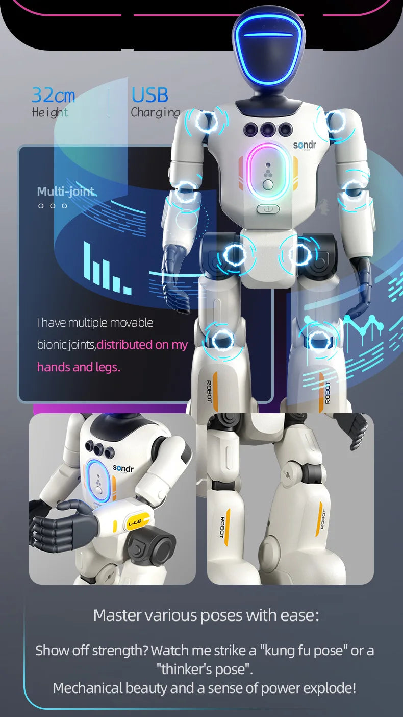 Nuevo Robot Jjrc R40 de Simulación Inteligente Interactivo y Programable, Robot Cantante y Bailarín, Apto para la Interacción en el Hogar