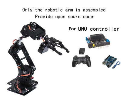 Kit de Brazo Robótico de 6 Grados de Libertad, Kit de Brazo Robótico Programable DIY para Arduino Raspberry Pi Robot para UNO/ESP32, Código Abierto y Tutorial