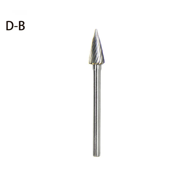 High-speed Steel Rotary Burr Carving Burr Bits Double Diamond Cut Dremel Tools for Wood Stone Carving Steel Metal Working