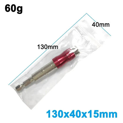 1 ud. Adaptador universal magnético de punta de taladro de tornillo con mango hexagonal curvo rojo para extensión direccional, accesorios para herramientas eléctricas