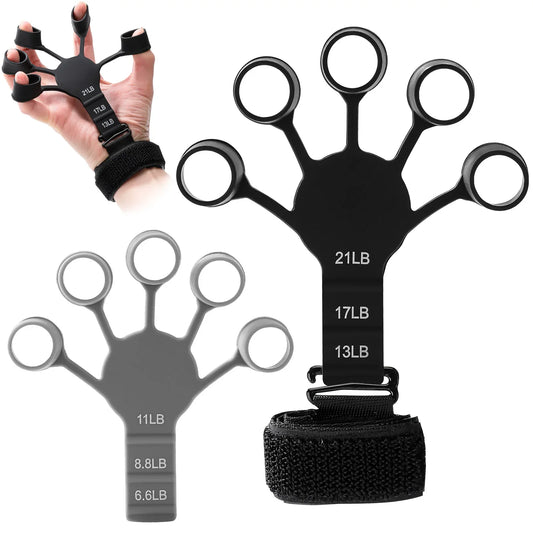5-Finger Silicone Grip Strengthener: Hand Rehabilitation Exerciser for Finger/Pulse Therapy and Vein Circulation Improvement