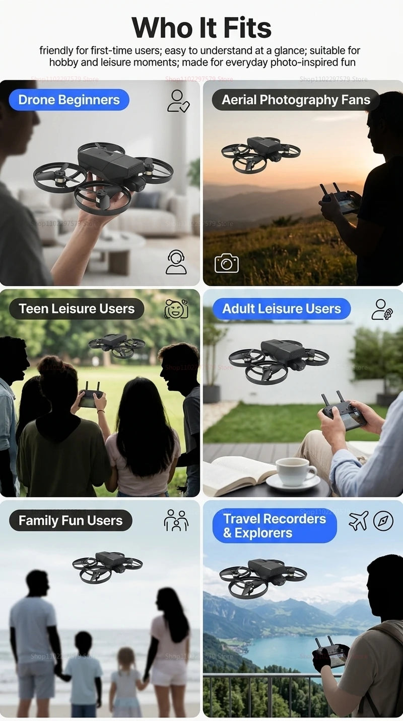 Dron M8 GPS FPV con Cámara 8K, Quadcopter Plegable con Motor sin Escobillas, Evitación de Obstáculos de 360 Grados, WiFi FPV, Retorno Automático RC para Adultos