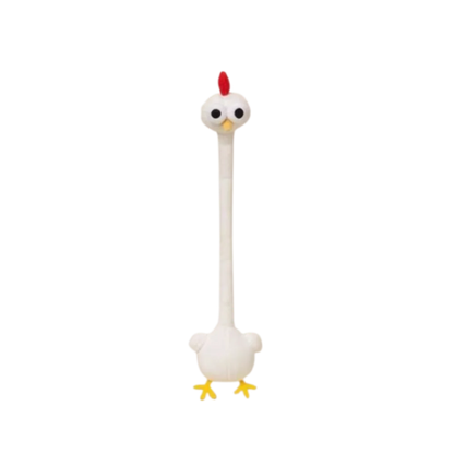 Llavero de Peluche de Pollo de Cuello Largo con Diseño Divertido, Color Blanco, Estilo Lindo, Colgante de Jirafa para Bolso, 40CM, Regalo Creativo