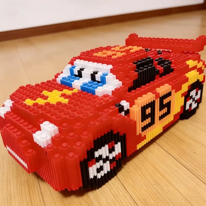 Bloques de Construcción de Carreras de Autos de Disney Pixar Cars 2 3, Lightning McQueen, Race Div, Fritter, Miss Tractor, Frank, Creativo, Regalo de Navidad para Niños