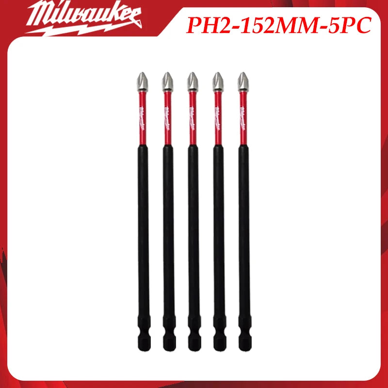 Milwaukee Heavy-Duty Impact Drill Bit Kit 1/4" Hex Magnetic Screwdriver Bits Organized in Portable Storage Case